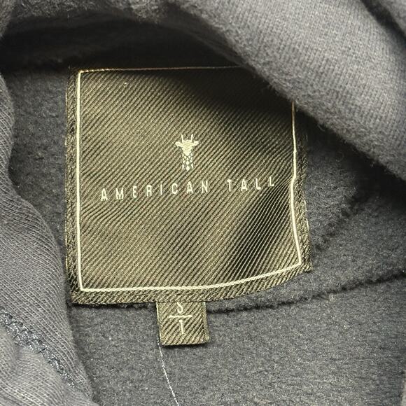 American Tall Navy Blue Pullover Hoodie Sweatshirt Men’s Size Small TALL - Picture 5 of 8